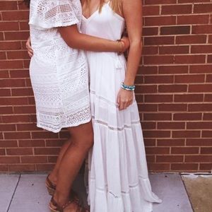 Kimchi Blue / urban outfitters white embroidered maxi dress
